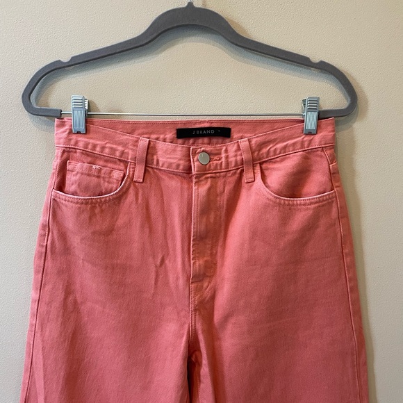 J Brand Jules High Rise Straight Leg Coral Jeans in Portal Raze Women’s Size 27 - Picture 3 of 8